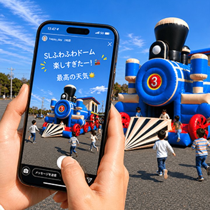 スマホで撮影されるSNS映えの様子